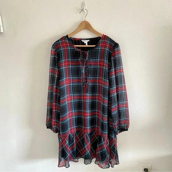 Draper James Rosanne Shift Dress in Georgia Plaid Sz XXL - Picture 2 of 11